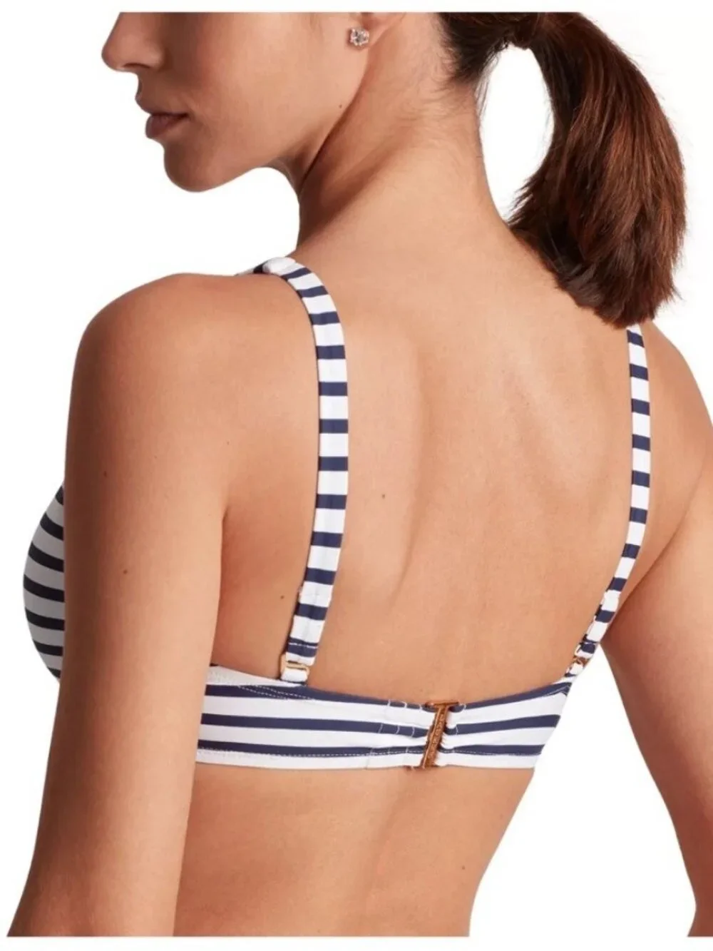 Lauren Ralph Lauren Bikini Top Women's 6 Luxe Striped Adjustable Strap DDR2679